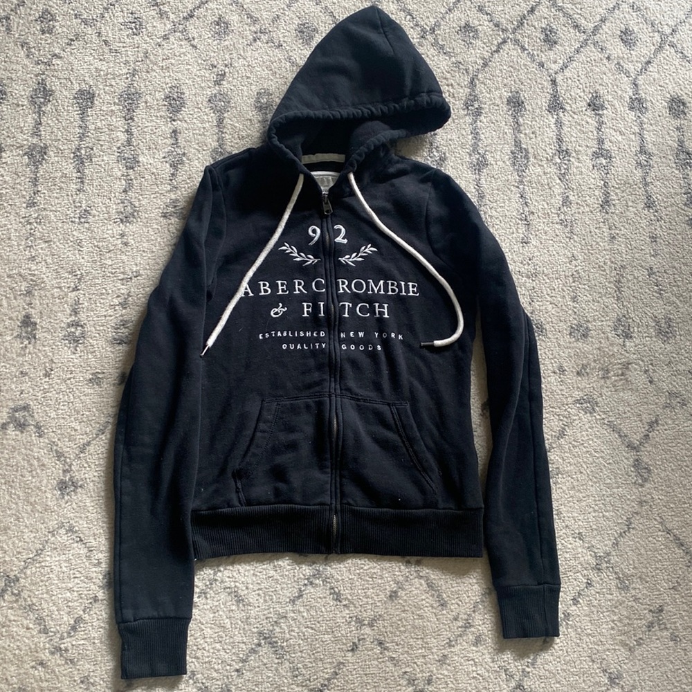 Abercrombie & Fitch Black Hoodie Sweatshirt